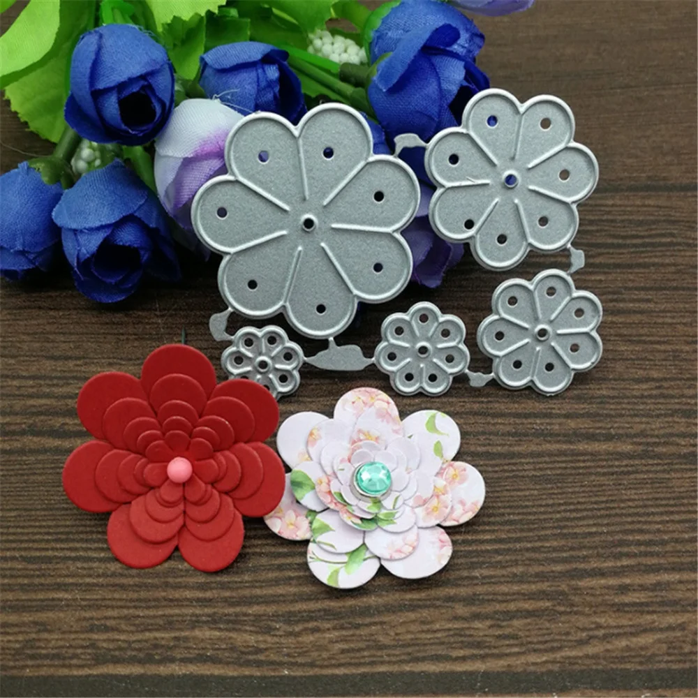 5 шт. трафареты для резки металла в виде цветов скрапбукинга | Дом и сад