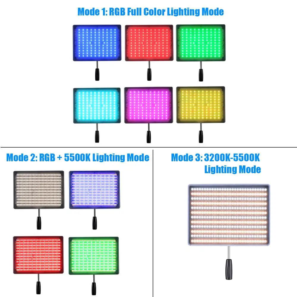 YongNuo YN600 RGB 3200K-5500K двухцветный светодиодный светильник с регулируемой яркостью
