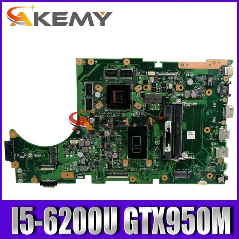 

Akemy For Asus X756U X756UWK X756UQK X756UXM X756UV X756UX Laotop Mainboard X756UXM Motherboard with I5-6200U GTX950M