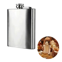 7 oz portable stainless steel round hip flask liquor alcohol bottle outdoor camping picnic jug bottle
