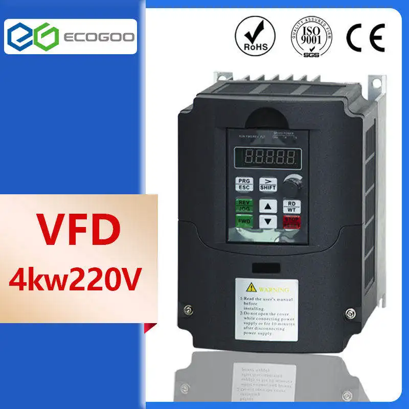 Частотный преобразователь VFD ZW CT1 инвертор 4 кВт однофазный 220 В вход и Трехфазная