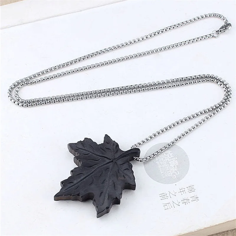 Женская Длинная цепочка в этническом стиле винтажное ожерелье из черного дерева