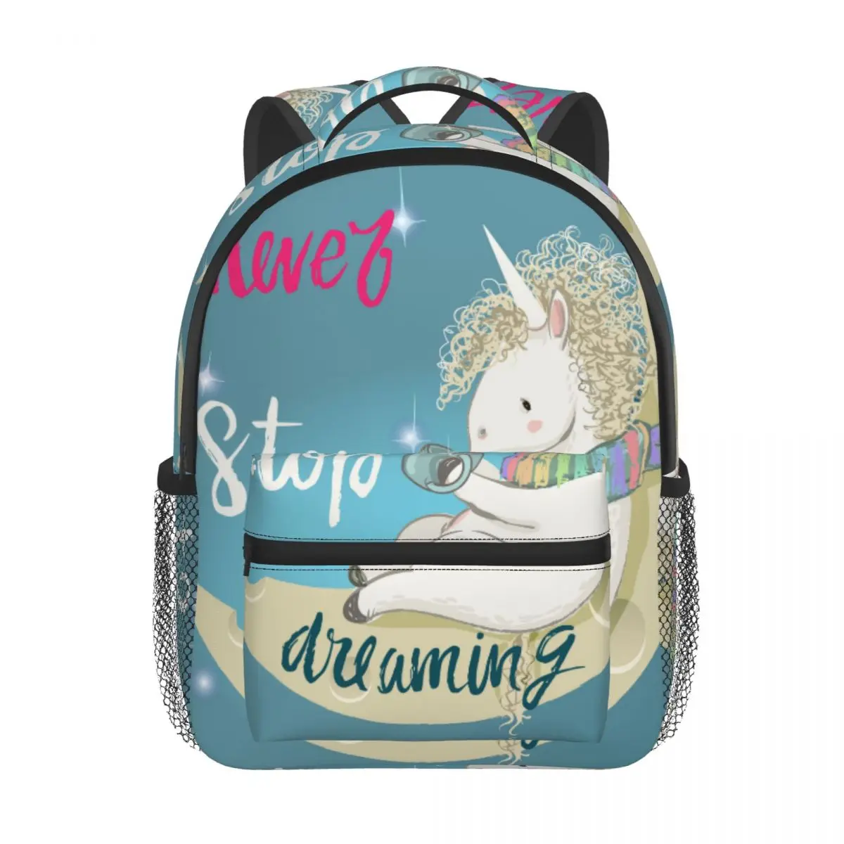 Children Bag Pink Cartoon Fairytale Unicorn Kids Bag Kindergarten Preschool Backpack for Boys Girls 3-4-6 Years Old