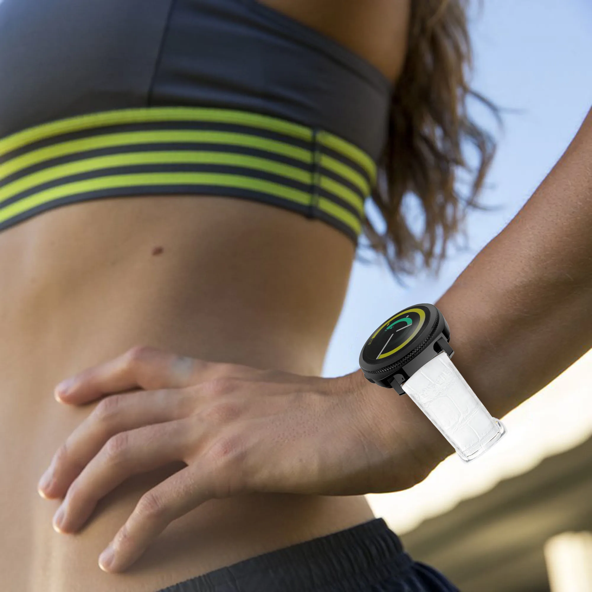 Ремешок кожаный для Samsung Gear Sport/Gear S2 сменный Браслет Galaxy watch Active 42 мм | Электроника