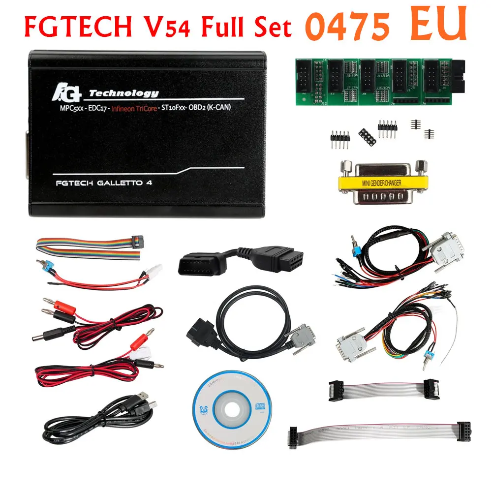 Европейская версия KESS 5,017 V2.47 4LED KTAG V7.020 V2.25 красная печатная плата онлайн KESS 5,017 V2.47 без жетона K TAG 7,020 OBD2 чип программист ECU - Цвет: FGTECH V54