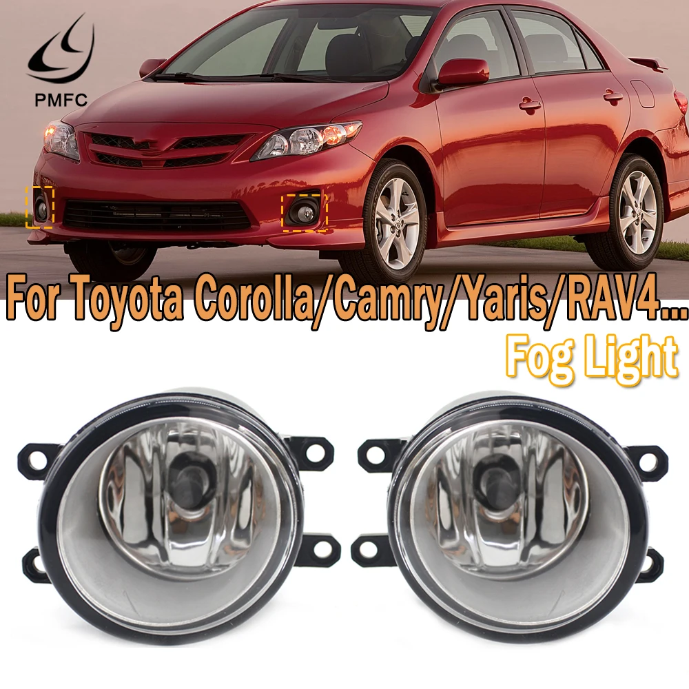 

PMFC Fog Lights Front Bumper Fog Lights Assembly Halogen Lamp For Toyota Corolla Verso Camry RAV 4 Yaris Verso S Avensis