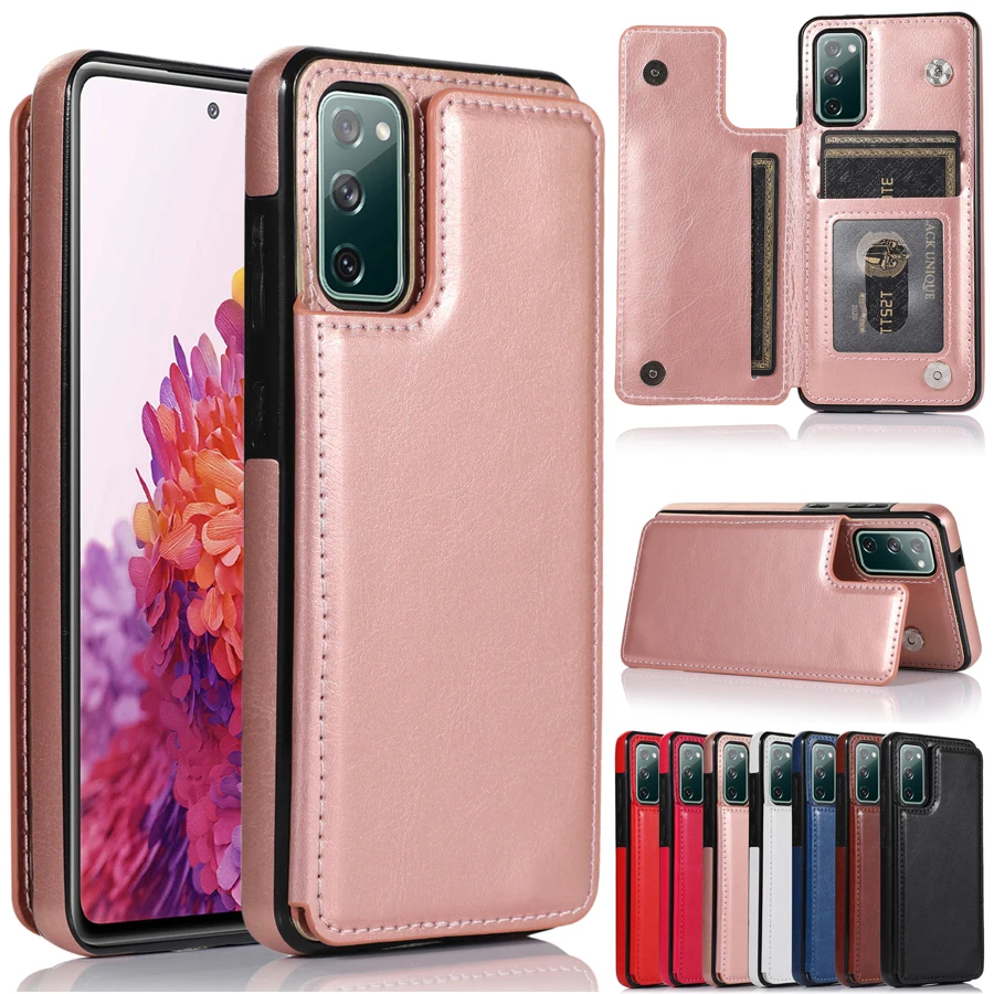 

Flip Wallet Double Button Protection Case For Samsung Galaxy S21/S20 Plus/Ultra/FE S10/S9/S8 Plus S7 A12 A22 A32 A51 A52 A71 A72