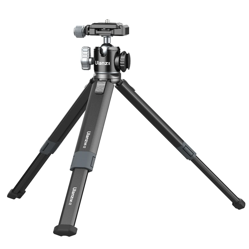 

Ulanzi MT-24 Aluminum Alloy Tripod Extendable Tripod Ballhead Head with Cold Shoe for Mic Light Tripod for Smartphone SLR Camera