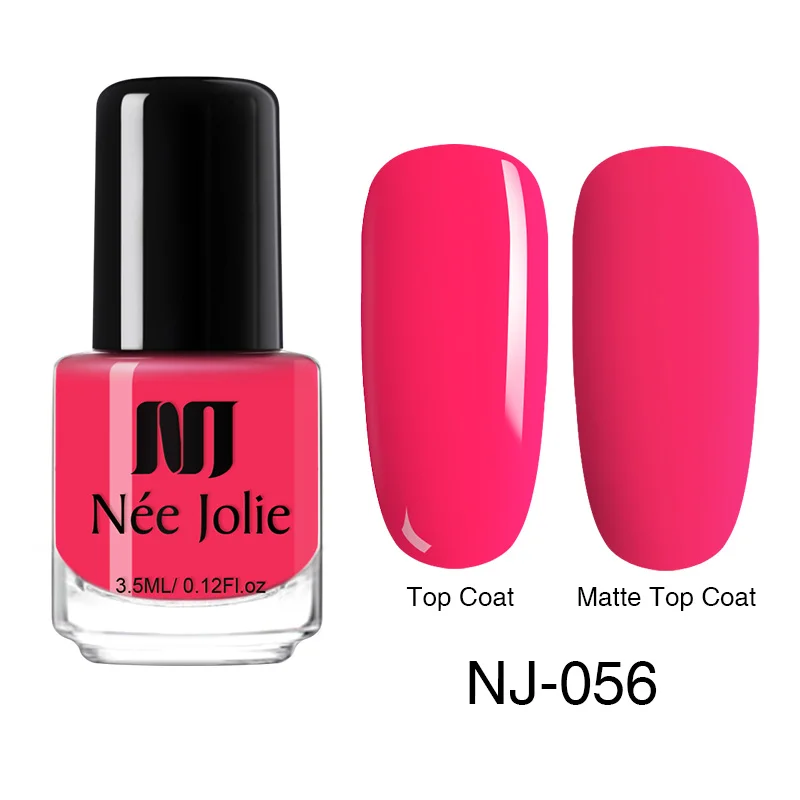 3.5ml NJ-056 Матовый лак для ногтей NEE JOLIE Effetc, черный чистый цвет, розовый лак для ногтей, масляной лак, лак для ногтей, лак для ногтей - Цвет: 3.5ml NJ-056