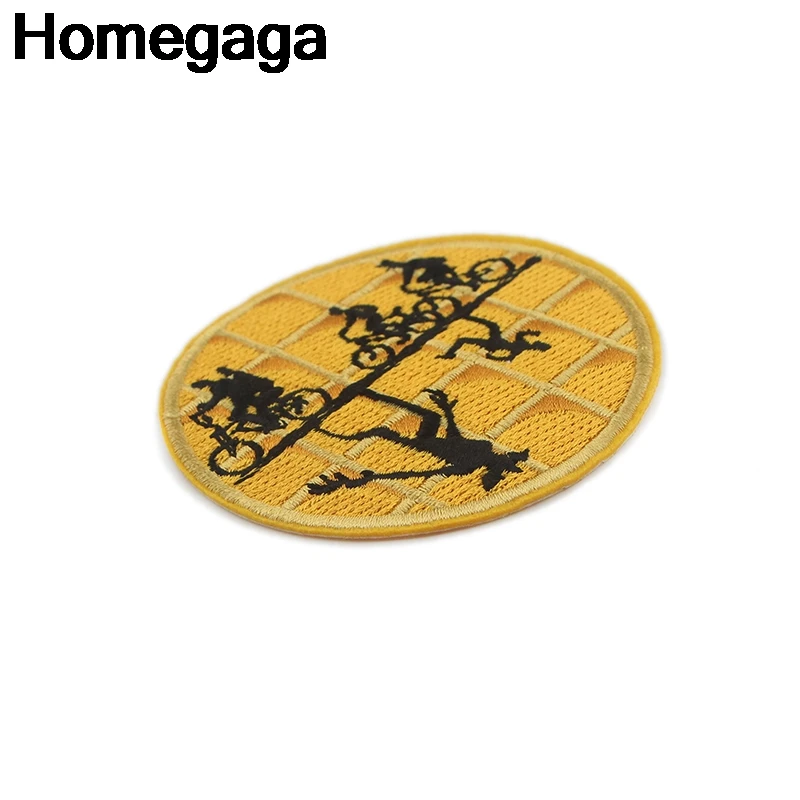 Homegaga странные вещи Круглый Мультфильм железа на заплатках Одежда diy эмблемы с вышивкой аппликация Patchworks наклейки D2258