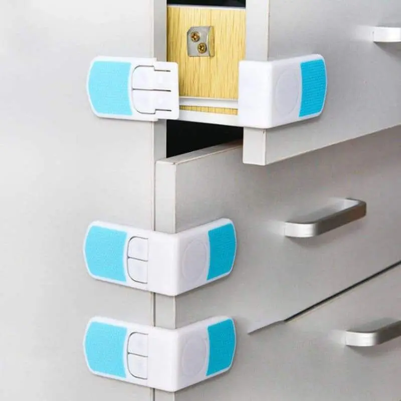 

2pcs Child Lock Protection Of Children Locking Doors For Children's Safety Kids Safety Plastic protection safety Cabinet Corner