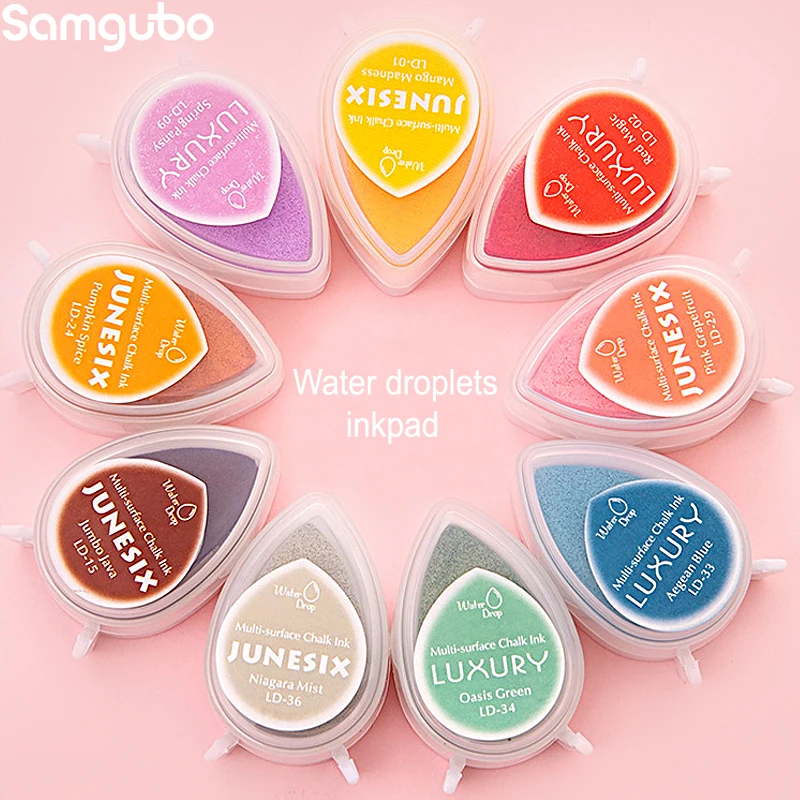 Набор чернильных подушечек сделай сам креативные в форме капли воды для