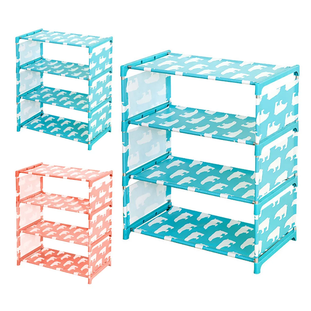 Новинка 3/4 многоуровневая домашняя Нетканая тканевая полка для хранения обуви с