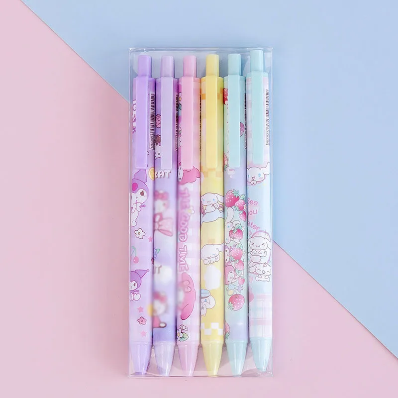 

36 pcs/lot Kawaii Dog Cat Press Gel Pen Set Cute 0.5mm black Ink Signature Pens Promotional Gift Office School Supplies