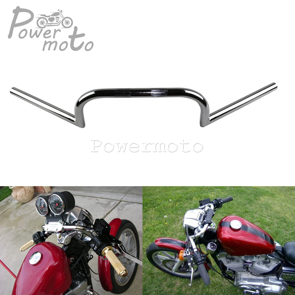 Мотоциклетный хромированный руль 22 мм 25 Clubman 7/8 дюйма или 1 дюйм для Harley Sportster Softail
