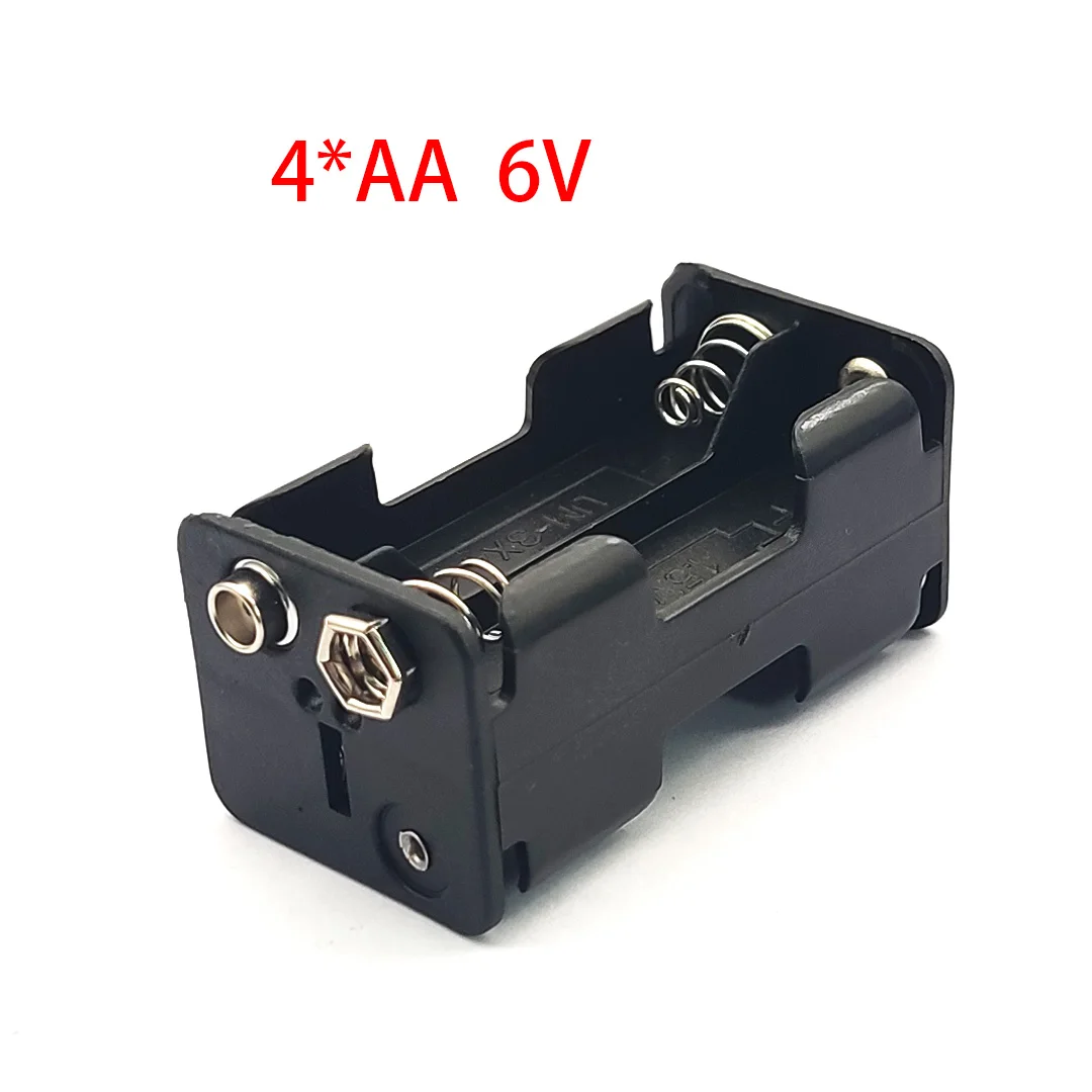 4 X AA 6V Батарея держатель батареи АА черный Пластик ящик для хранения Чехол