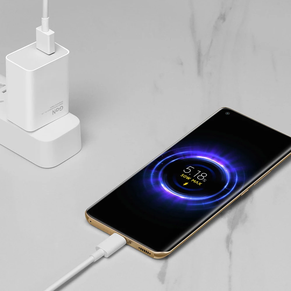 

Original Xiaomi 55W GaN Charger Power Wall Travel Turbo Adapter 1/1.5/2M Type C Cable For Mi 11 Ultra 11 10 Pro 10S 5G Mix Fold