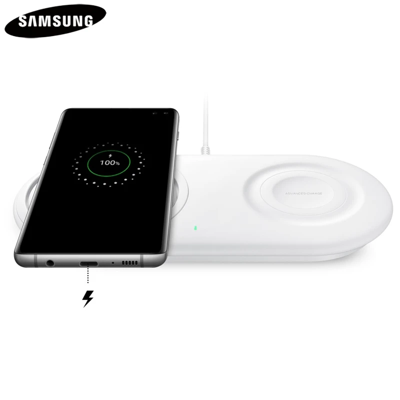 Оригинальное QI Быстрое беспроводное зарядное устройство EP-P5200 Duo Pad для samsung Galaxy Watch S10e S10Plus Note9 S10 Plus S9 S10X+ 25 Вт быстрая настенная