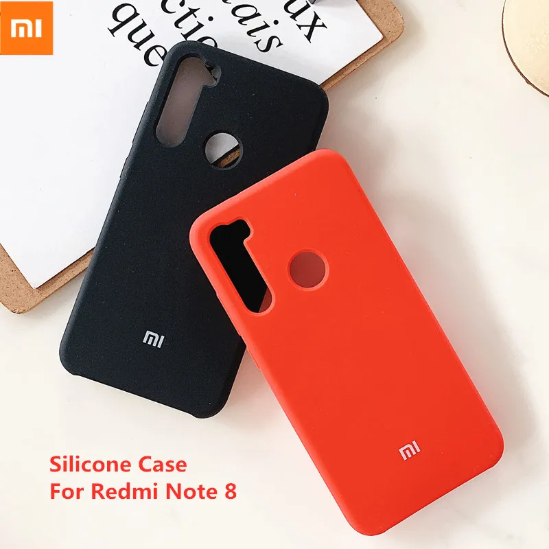 Красный чехол для mi note8 оригинальный Xiaomi Redmi Note 8 Силиконовая задняя отделка