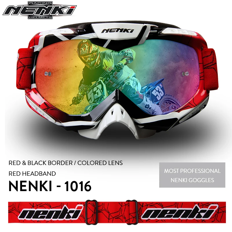 

NENKI Motocross Off-Road Goggles Dirt Bike ATV Downhill DH MX Replaceable Lens Motorcycle Racing Eyewear Ski Snowboard Glasses