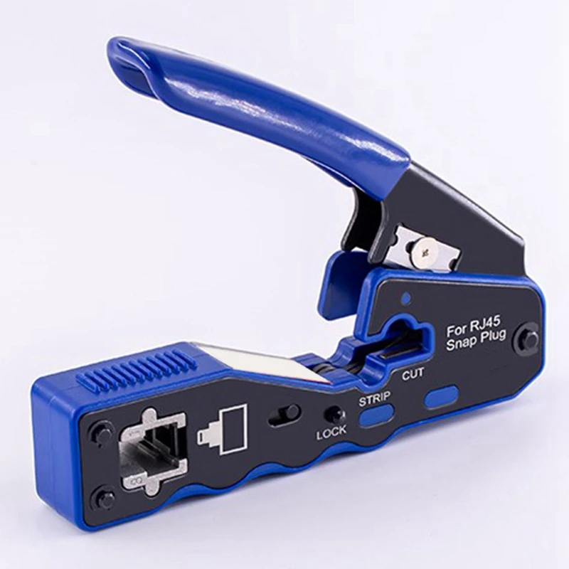 Crystal Head Wire Clamp Set Network Tools Professional Piercing Pressure Clamp Through Hole Joint Pliers