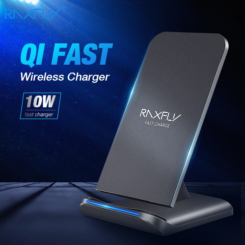 Raxfly Беспроводной Зарядное устройство для iPhone XS Max XR X 8 Samsung Galaxy S9 S8 плюс Примечание
