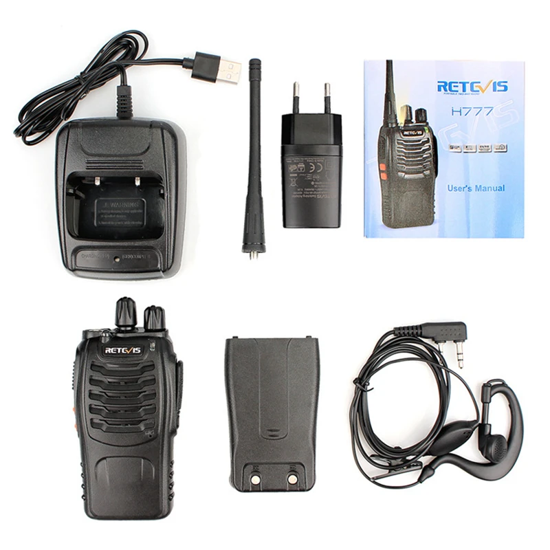 

RETEVIS-H777 walkie talkie UHF 400-470MHz 16Channel Portable two way radio Comunicador transceiver Handheld walkie talkies