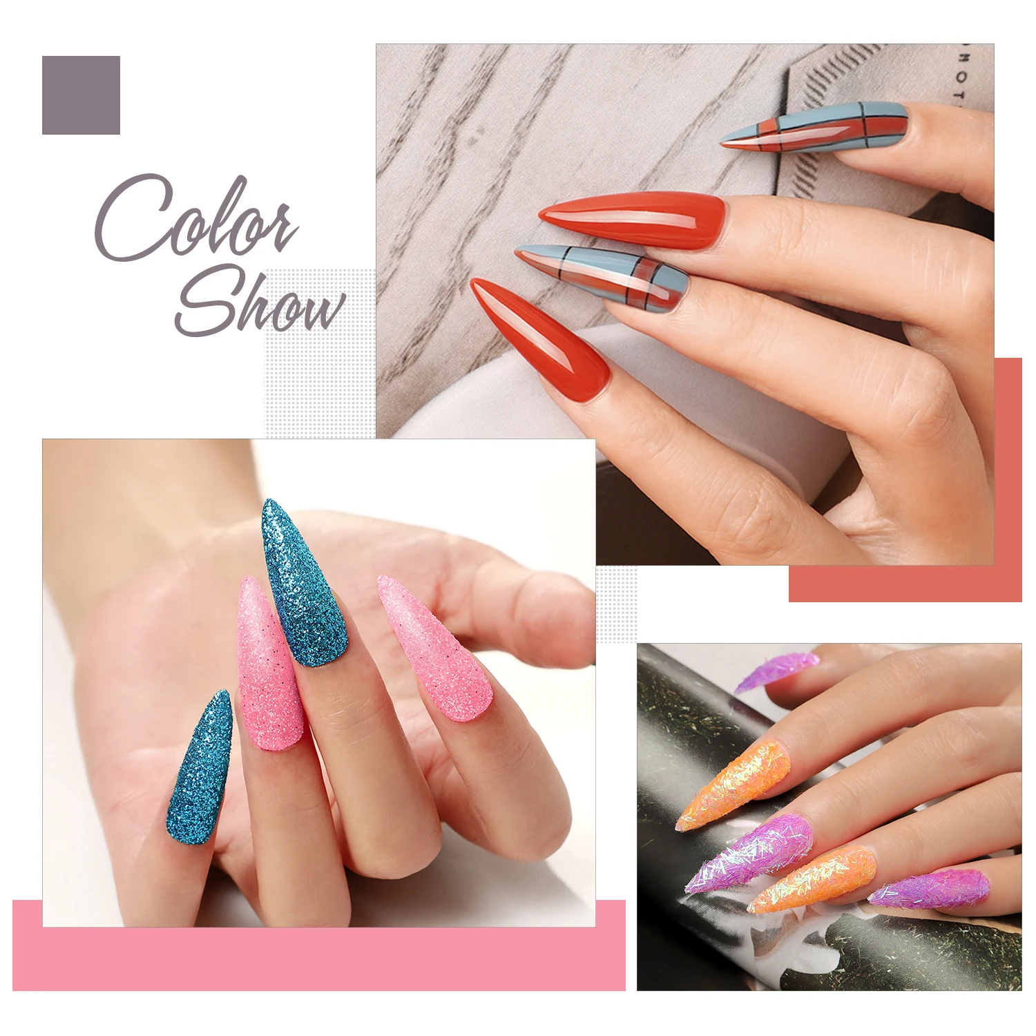 Акриловый порошок COSCELIA со склада в США набор типсов для ногтей инструменты