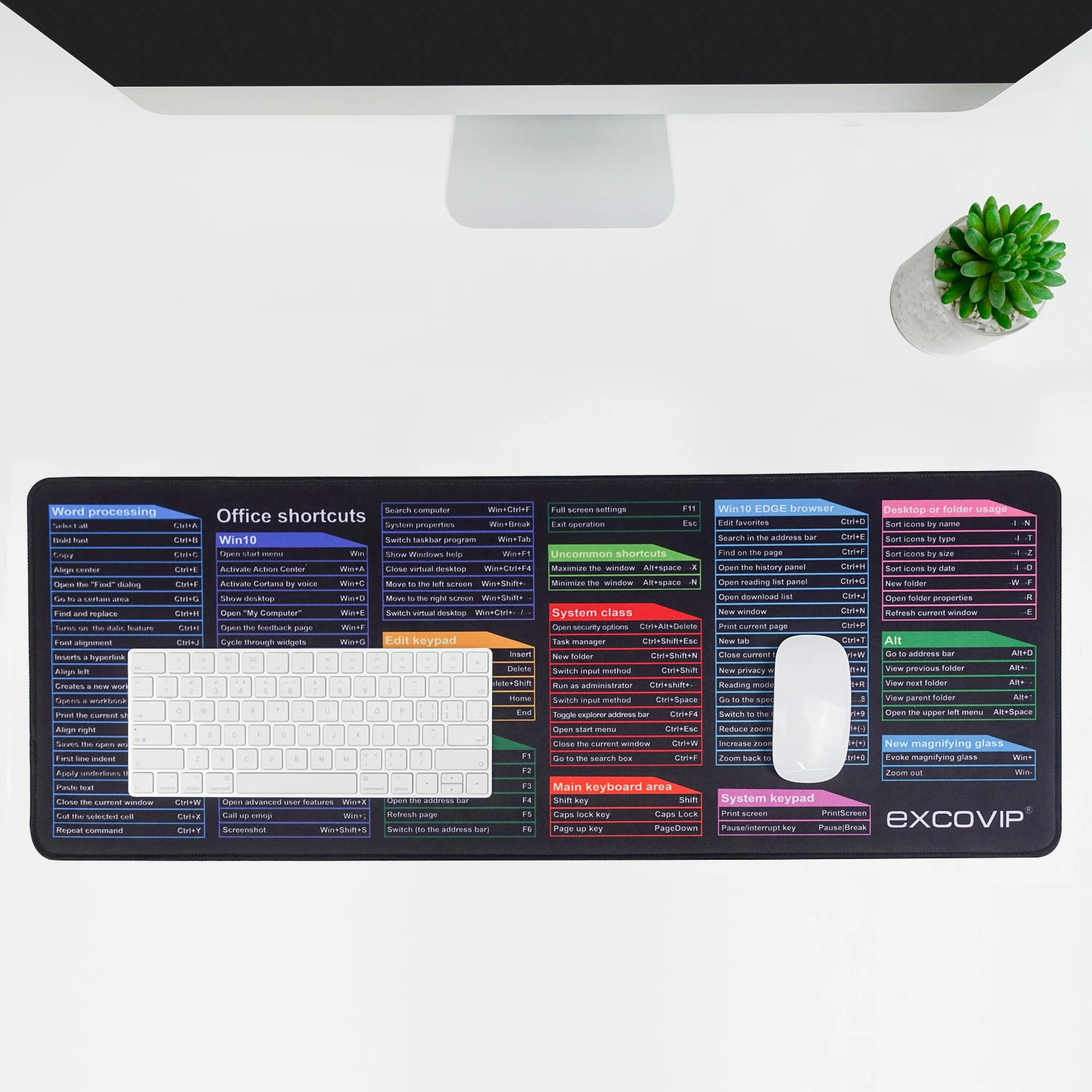 exco gaming mouse pad gamer keyboard shortcuts mousepad large mouse mat carpet computer laptop game office desk pad 31 511 8 in free global shipping