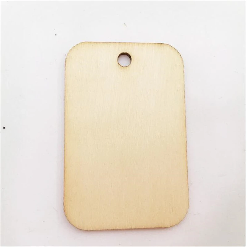 Пустые прямоугольные деревянные подвесные бирки ручной работы в виде граффити