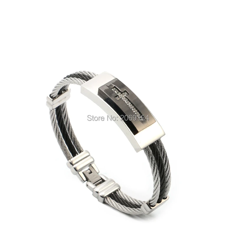 Мужской браслет с крестом очаровательное ювелирное изделие чешский сверлильный