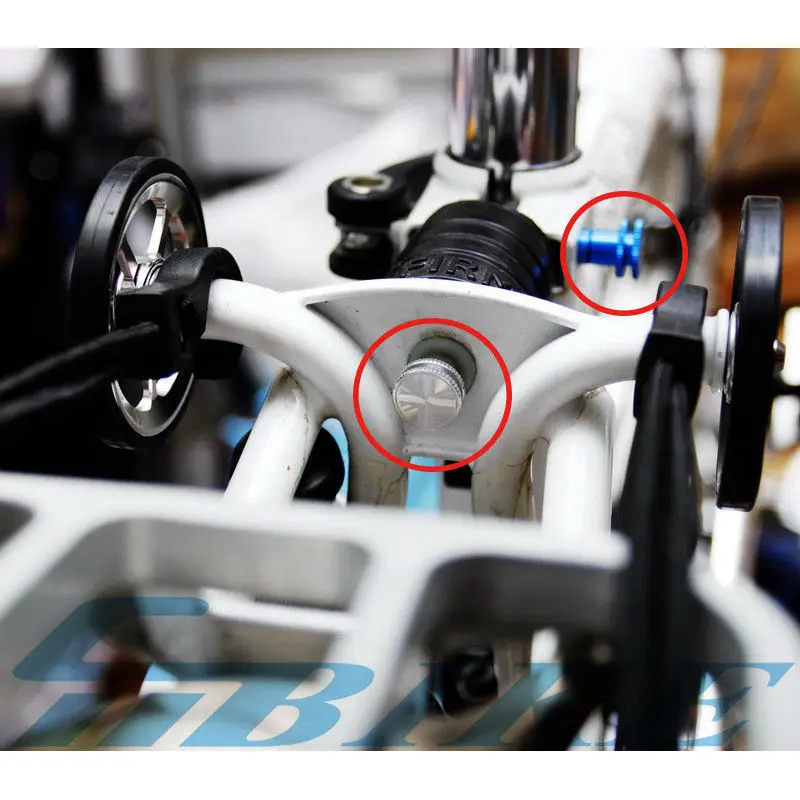 TWTOPSE с британским флагом гайка болт и для велосипеда Brompton Передние амортизаторы