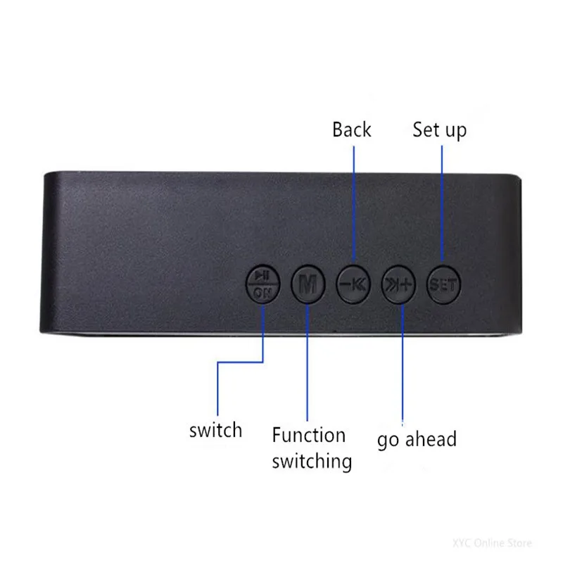 

Wireless Bluetooth Speaker Small Mini Alarm Clock Portable Cannon Mini Voice Broadcast the Card Instert Vehicular Audio System