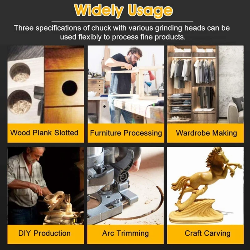 

6 Pcs Router Collet Chuck High Precision Collet Reduction Sleeve HSS Split Bushing Collet Chuck Milling Cutter Adapter