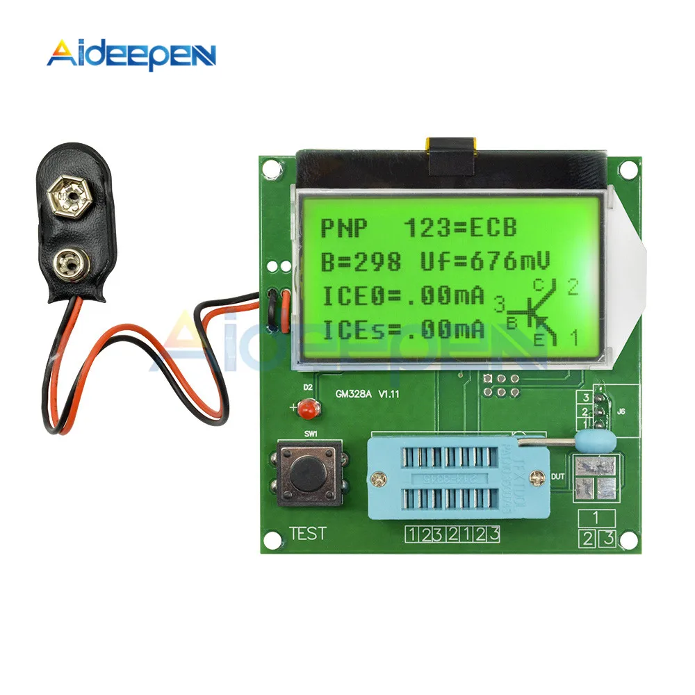

Цифровой тестер транзисторов GM328A, измеритель емкости и емкости LCR RLC PWM ESR MOS/PNP/NPN V2PO 1 мгц-2 мгц