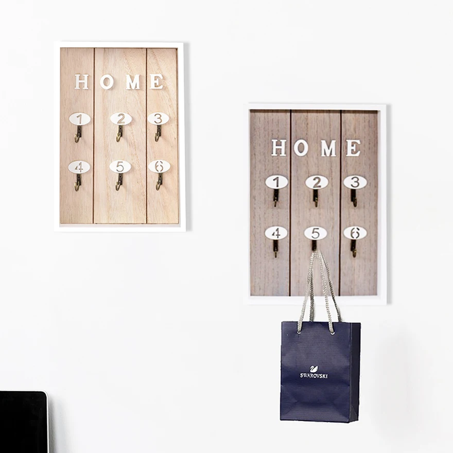 Деревянный крючок для ключей коробка хранения Настенный декор пальто сумок