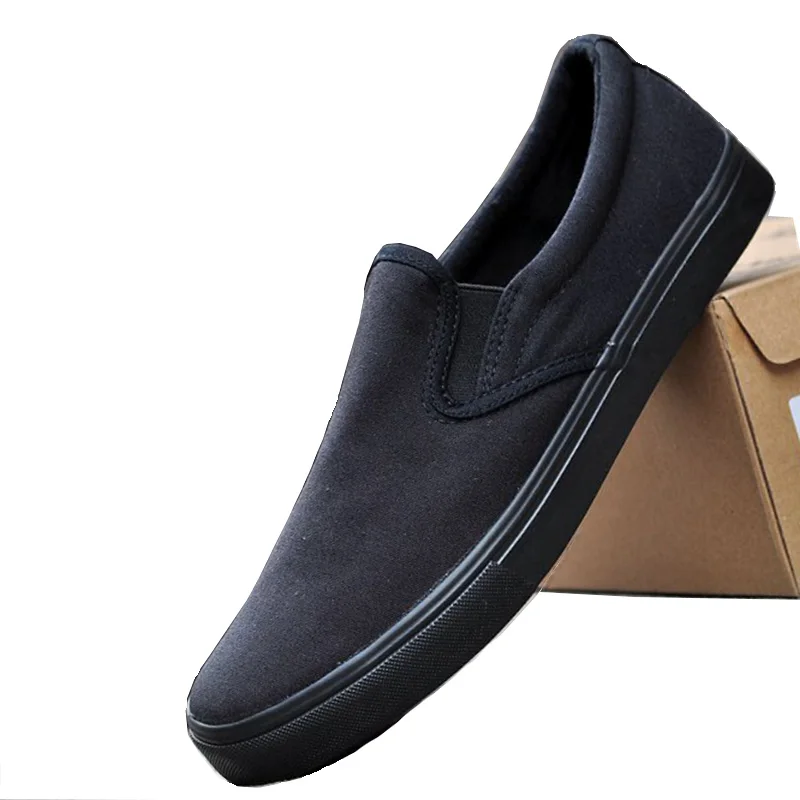 Новые мужские парусиновые кроссовки повседневные Лоферы без шнуровки большие