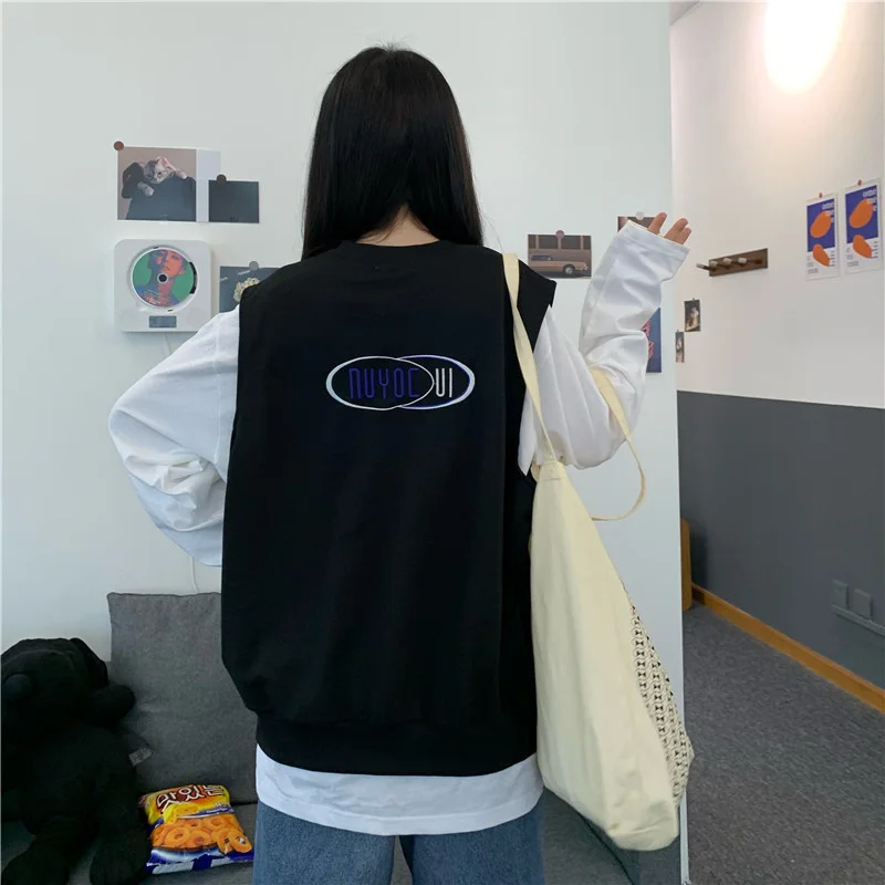 

Vest V-neck Vest Coat for Women + Loose White