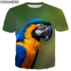 Модная дизайнерская футболка для мужчин и женщин, футболки с 3D-принтом животных, попугая, Повседневная футболка в стиле Харадзюку, уличные Топы