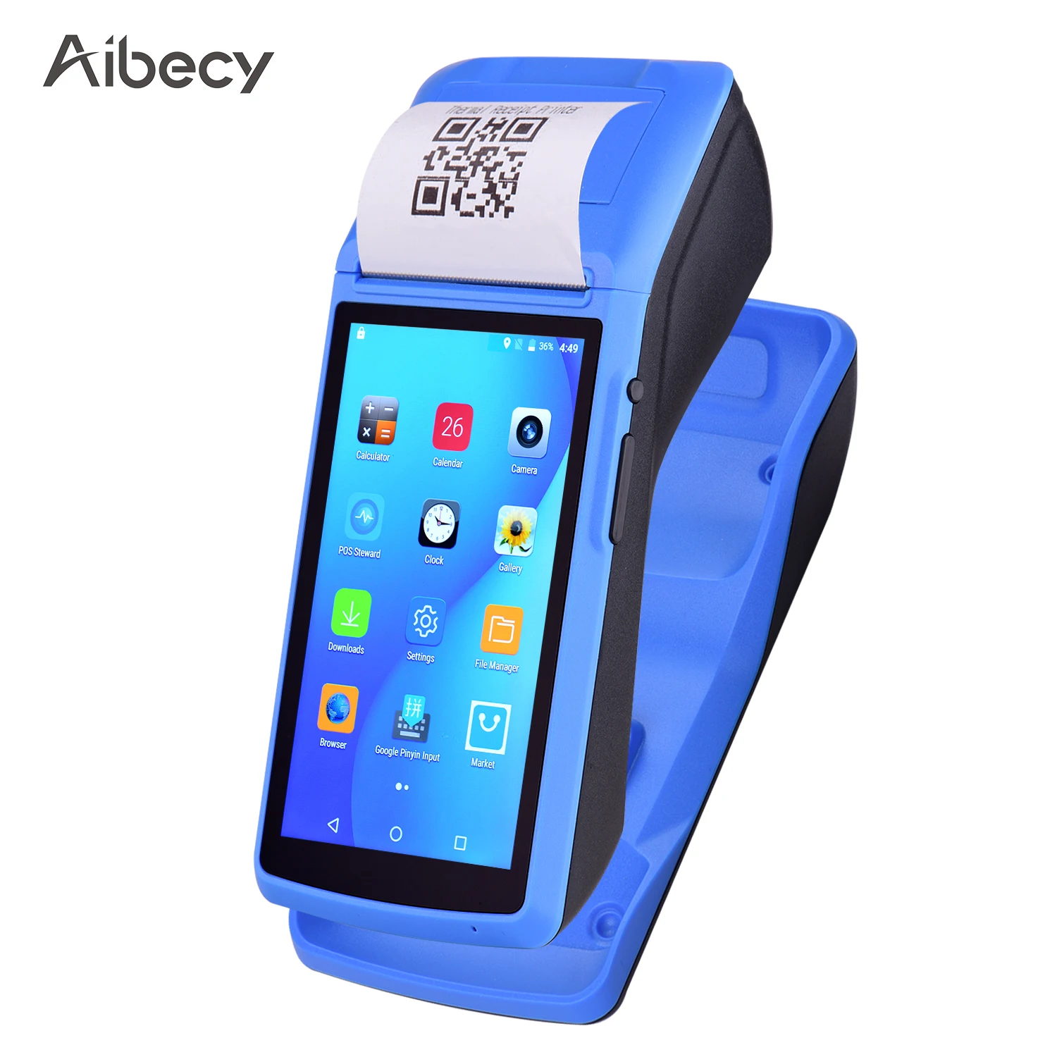 Ручной принтер Aibecy All in One беспроводной PDA для Android POS терминал чековый с 5 дюймовым
