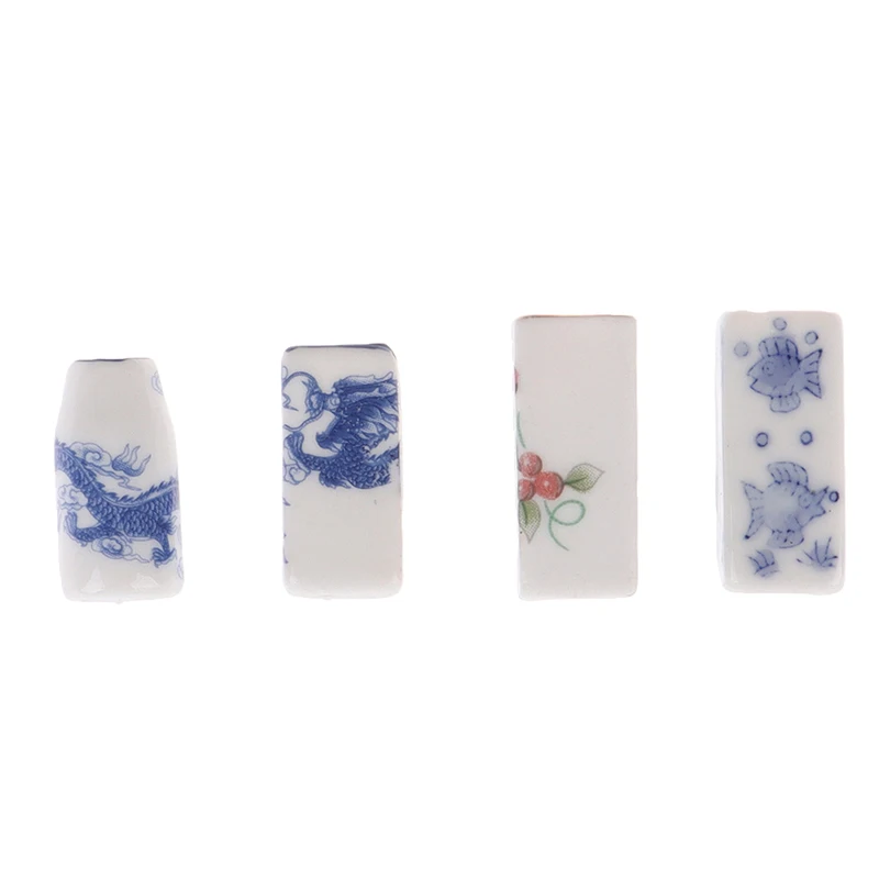 

4 Style 1:12 Dollhouse Miniature Ceramics Chopsticks Tube Model Kitchen Accessories Toys