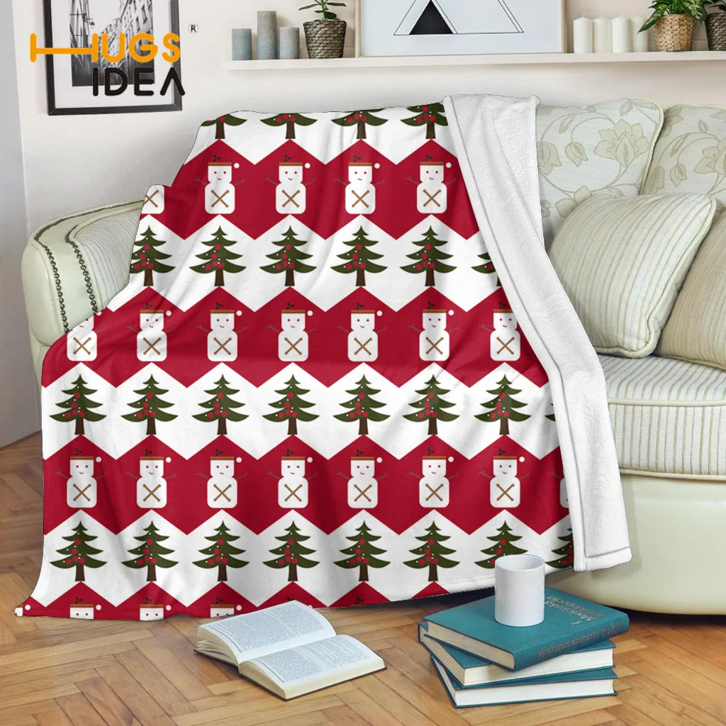 

HUGSIDEA домашний текстиль, пушистое Фланелевое покрывало для женщин-подростков, рождественский стиль, брендовый дизайн, удобные флисовые покр...