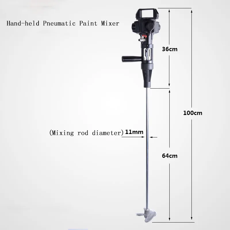 

1PC Hand-held Pneumatic Paint Mixer Stainless Steel Mixer Blade Ink Mixer Machine 5 Gallons Agitator Pneumatic Mixing Machine