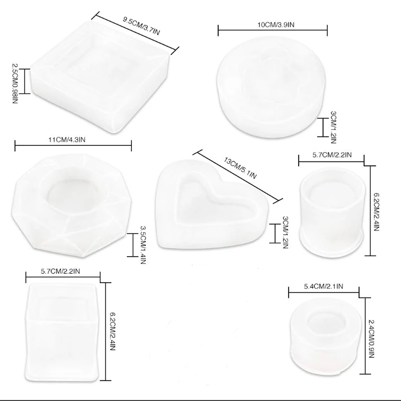 Силиконовая форма из смолы 8 шт. художественные формы для литья на горках