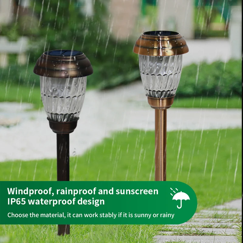 Уличная лампа на солнечной батарее водонепроницаемый светильник из стекла с