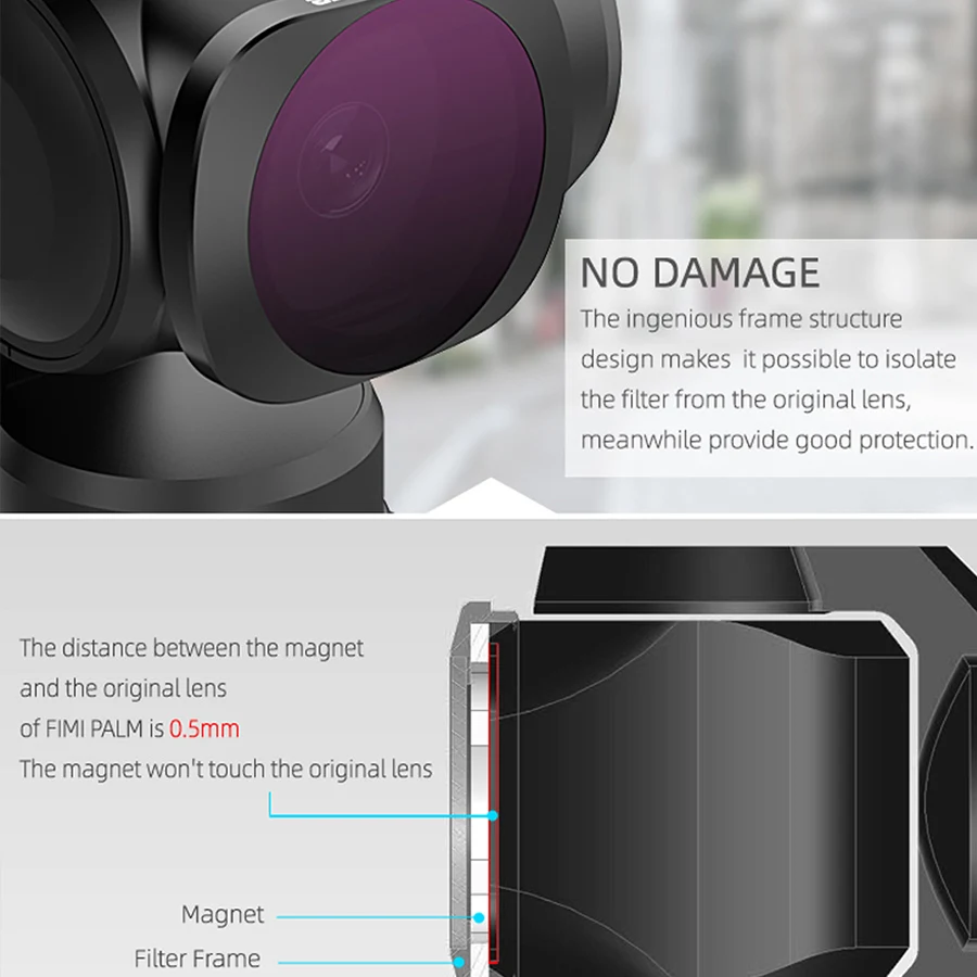 Набор фильтров FIMI область ладони/2 MCUV CPL ND ND4/8/16/32 для объектива Gimbal Protector Camera Accessories