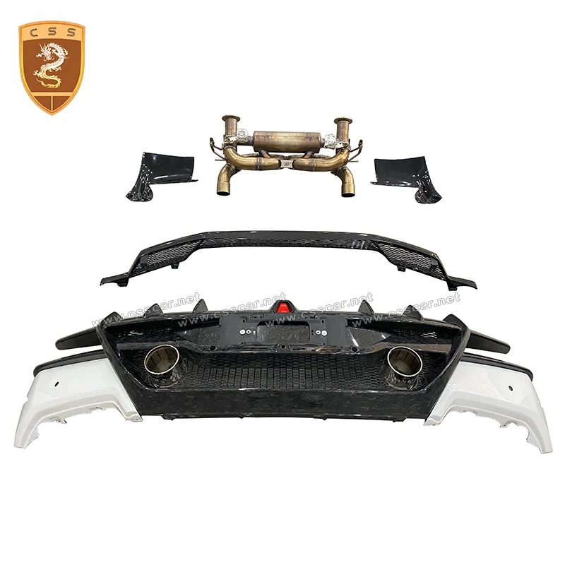 Верхний дизайн задний бампер из настоящего углеродного волокна подходит для