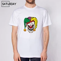 king and jester men white print t shirt 2022 fashion confortable mens clothes unisex size casual tops teedrop shipping