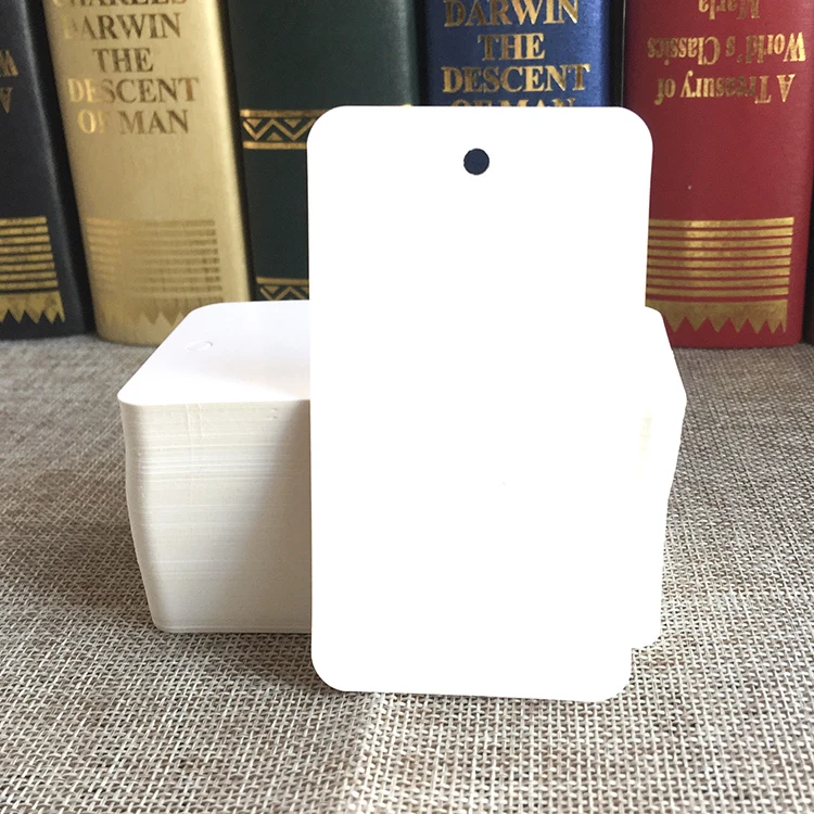 100 шт. Бумага теги белого цвета ручной работы свадьбы Рождества этикетка с