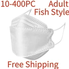 10400 шт. белая одноразовая маска для лица для косплея на Хэллоуин в стиле рыбы не разворачивающаяся 4-слойная маска для рта Пылезащитная Дышащая Маска Для Взрослых Маска